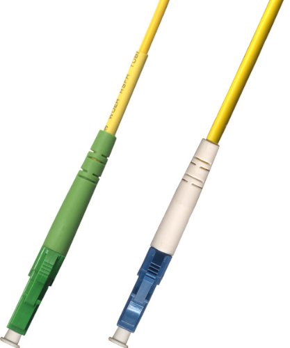 5M Singlemode Simplex Fiber Optic Cable (9/125) - LC/APC to LC/UPC