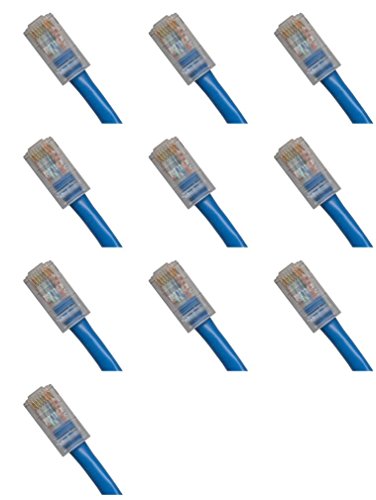 Ultra Spec Cables 10 Ft (10ft) Cat5e Ethernet Network Patch Cable RJ45 (10 Pack) Blue