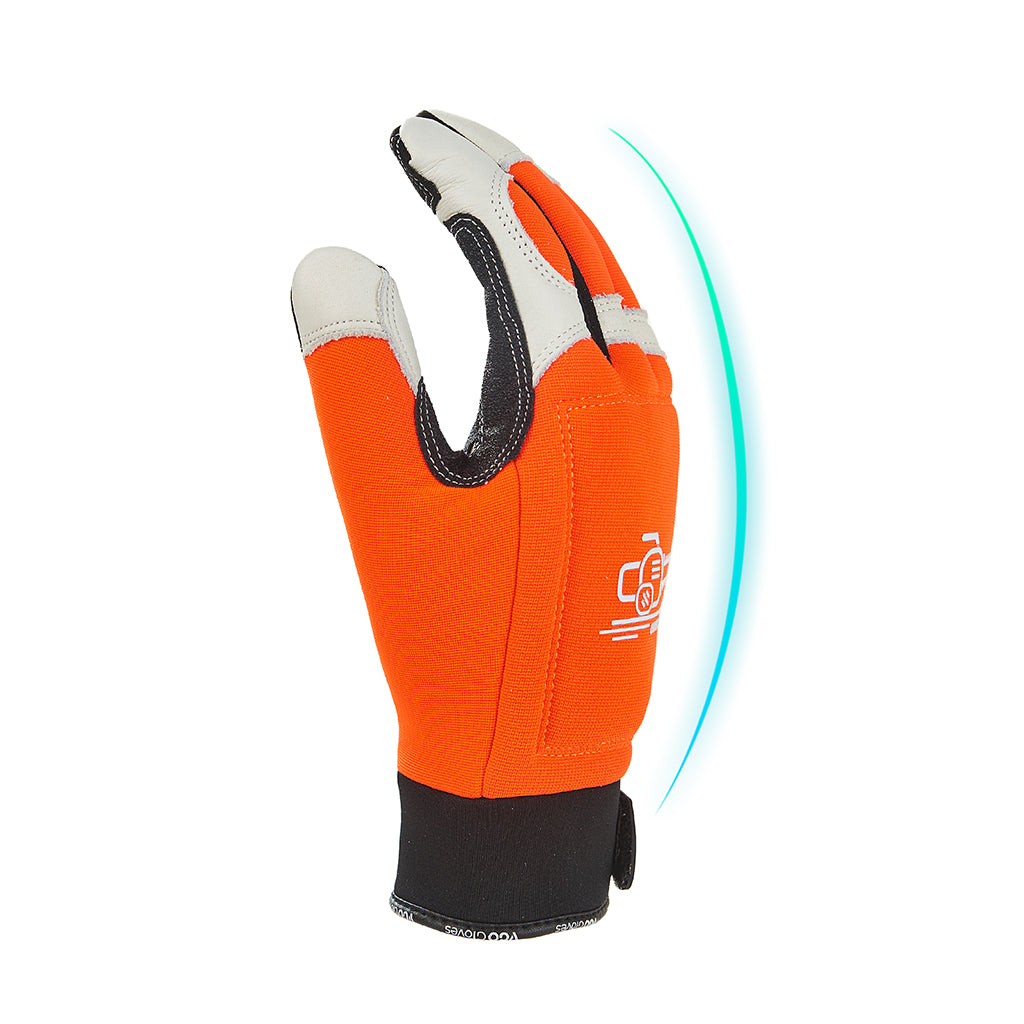 YARDMARIS All Purpose ANTI-CUT Chainsaw Gloves, Touchscreen Chainsaw Work  Gloves, 12Layers Protection on Left Hand Back Only