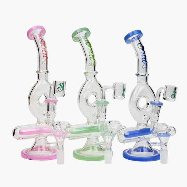 8" Glass 2-in-1 Recycler Bong