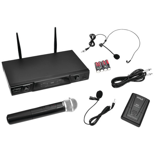 VHF Dual-Channel Wireless Microphone Receiver System with Independent Volume Control