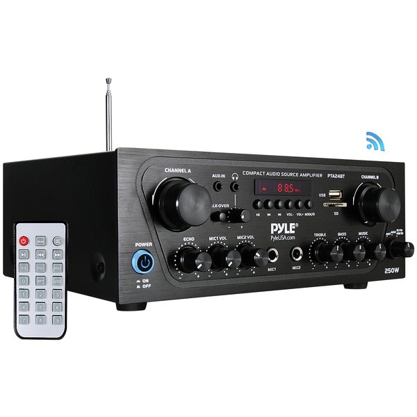 250-Watt Compact Bluetooth(R) Audio Stereo Receiver with FM Radio