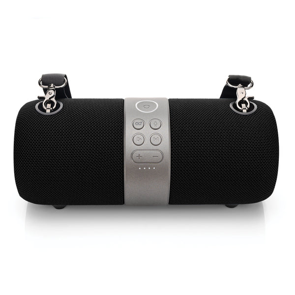 CBT60 14-Watt Waterproof True Wireless Stereo Bluetooth(R) Rechargeable Speaker with Power Bank and Shoulder Strap (Black)
