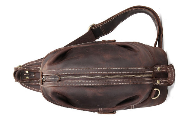 Taiwan Lee Kee Leather Goods Lee Kee original handmade genuine leather dumpling shell type zipper cowhide satchel No. 0888 first layer cowhide bag leather original handmade genuine leather leather goods