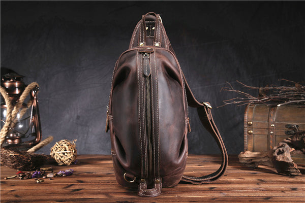 Taiwan Lee Kee Leather Goods Lee Kee original handmade genuine leather dumpling shell type zipper cowhide satchel No. 0888 first layer cowhide bag leather original handmade genuine leather leather goods