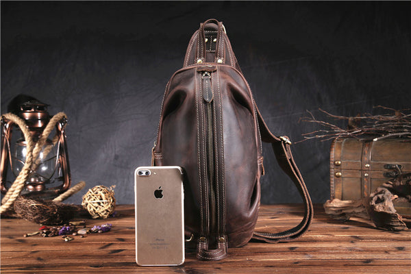 Taiwan Lee Kee Leather Goods Lee Kee original handmade genuine leather dumpling shell type zipper cowhide satchel No. 0888 first layer cowhide bag leather original handmade genuine leather leather goods