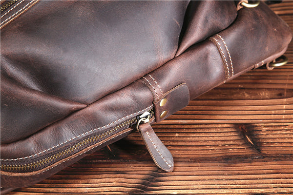 Taiwan Lee Kee Leather Goods Lee Kee original handmade genuine leather dumpling shell type zipper cowhide satchel No. 0888 first layer cowhide bag leather original handmade genuine leather leather goods