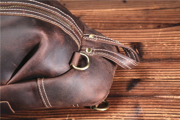 Taiwan Lee Kee Leather Goods Lee Kee original handmade genuine leather dumpling shell type zipper cowhide satchel No. 0888 first layer cowhide bag leather original handmade genuine leather leather goods