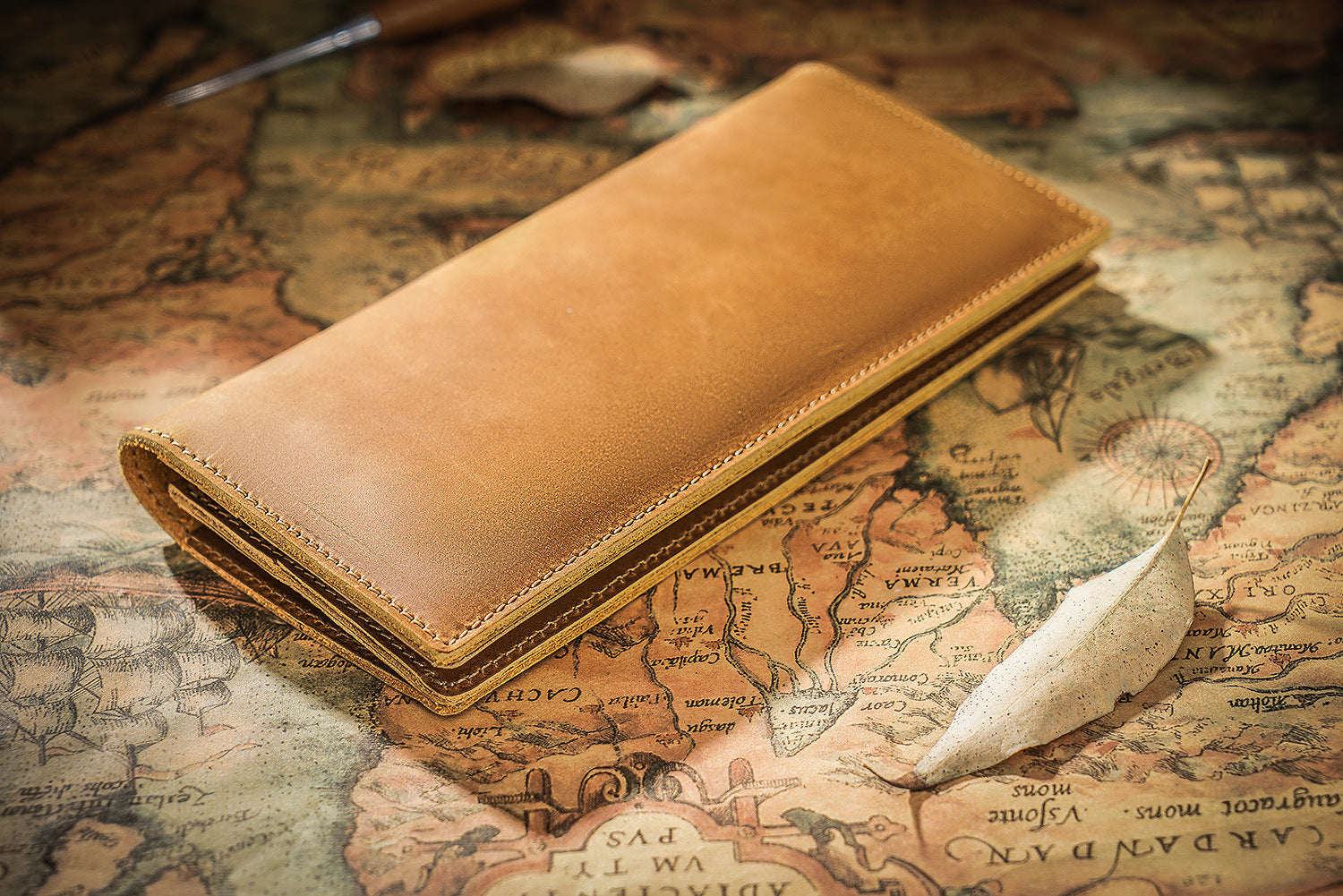 Taiwan Lee Kee Leather Goods Lee Kee Original Genuine Leather Handmade 20% Off Simple Multi-Card Slot Zipper Wallet No. 116 First Layer Cowhide Bag Leather Original Handmade Genuine Leather Leather Goods