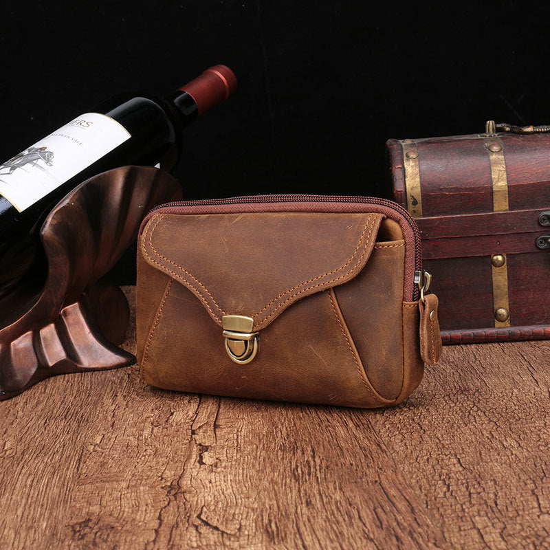 台灣李記皮具 李記 原創真皮手工 掛腰帶手拿包 男式橫款腰包 20163號 頭層牛皮包包 皮革 原創手工真皮 皮件