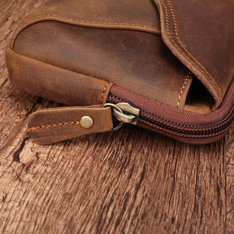 台灣李記皮具 李記 原創真皮手工 掛腰帶手拿包 男式橫款腰包 20163號 頭層牛皮包包 皮革 原創手工真皮 皮件