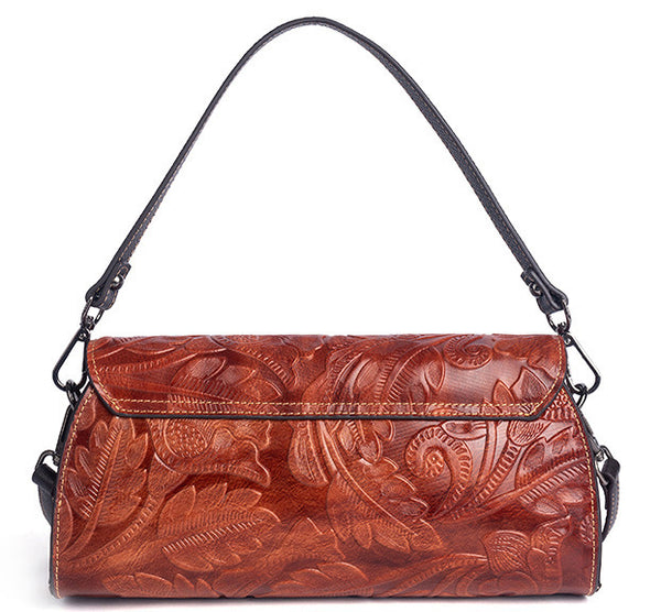 Taiwan Lee Kee Leather Goods Lee Kee Original Genuine Leather Handmade Rubbed Flower Shoulder Bag No. 2060 Leather Original Handmade Genuine Leather Leather Goods