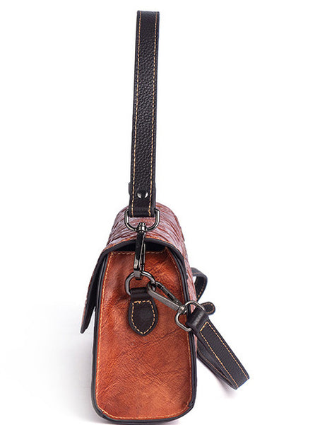 Taiwan Lee Kee Leather Goods Lee Kee Original Genuine Leather Handmade Rubbed Flower Shoulder Bag No. 2060 Leather Original Handmade Genuine Leather Leather Goods