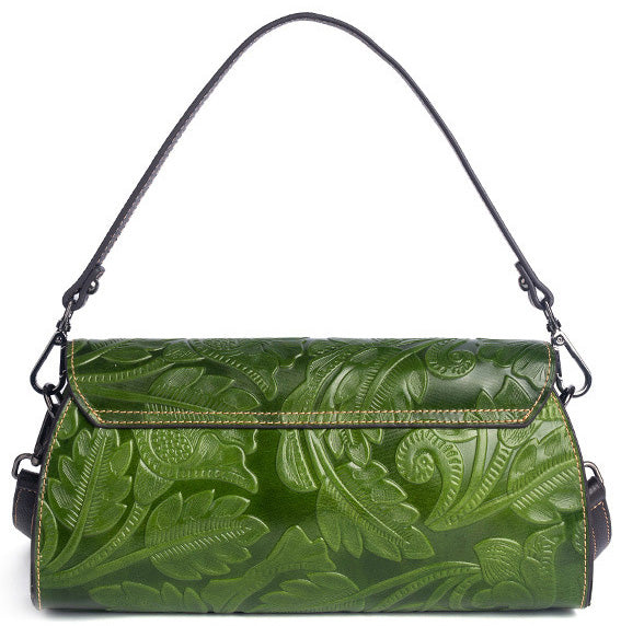 Taiwan Lee Kee Leather Goods Lee Kee Original Genuine Leather Handmade Rubbed Flower Shoulder Bag No. 2060 Leather Original Handmade Genuine Leather Leather Goods