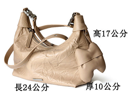 台灣李記皮具 李記 原創真皮手工 韓版設計スソ手抓紋の雲朵包2366號原創手工真皮 皮件