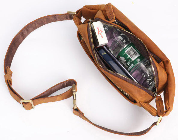 Taiwan Lee Kee Leather Goods Lee Kee original handmade leather mad cow leather トップ leather cross bag No. 285 first layer cowhide bag leather original handmade leather leather goods