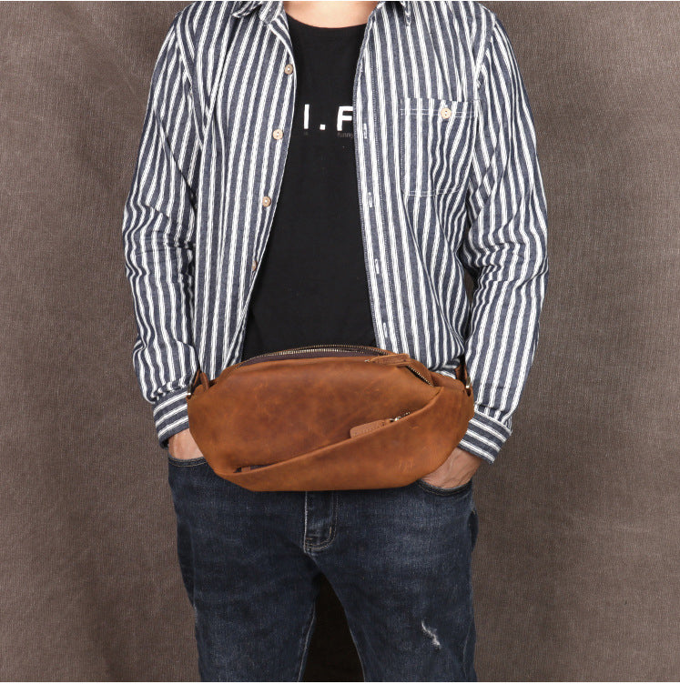 Taiwan Lee Kee Leather Goods Lee Kee original handmade leather mad cow leather トップ leather cross bag No. 285 first layer cowhide bag leather original handmade leather leather goods