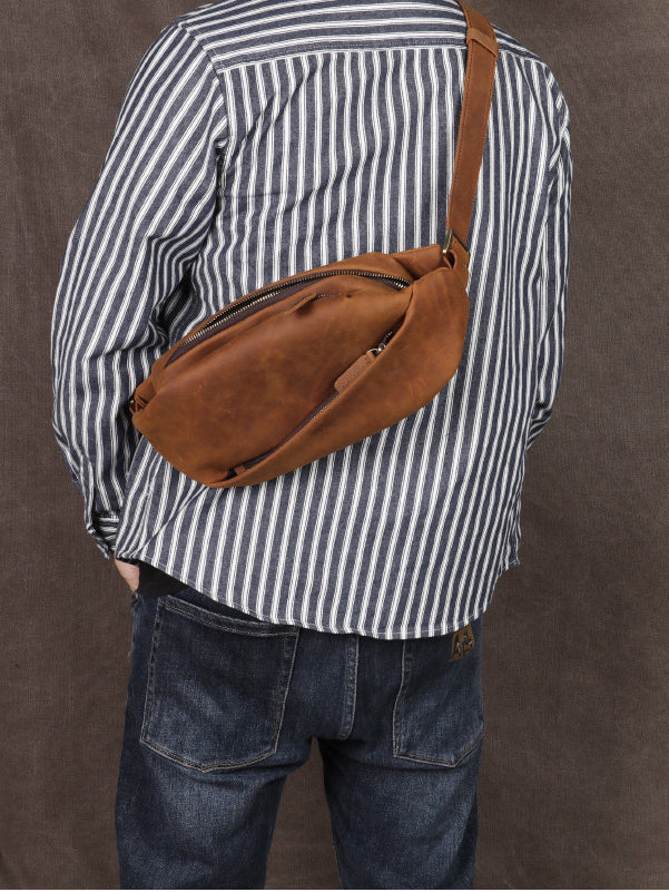 Taiwan Lee Kee Leather Goods Lee Kee original handmade leather mad cow leather トップ leather cross bag No. 285 first layer cowhide bag leather original handmade leather leather goods