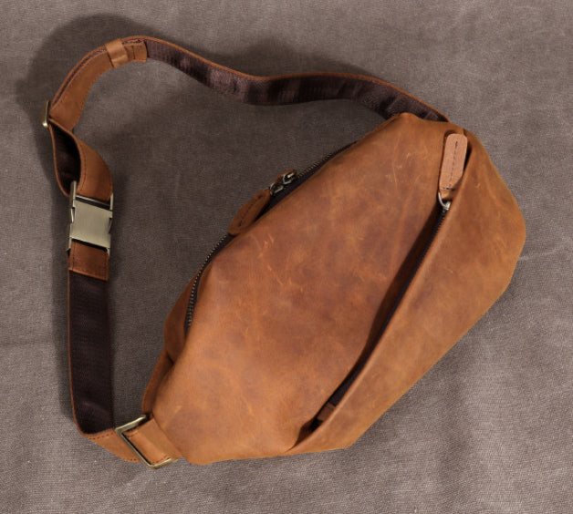 Taiwan Lee Kee Leather Goods Lee Kee original handmade leather mad cow leather トップ leather cross bag No. 285 first layer cowhide bag leather original handmade leather leather goods