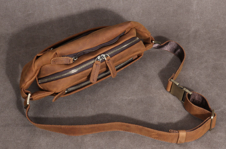 Taiwan Lee Kee Leather Goods Lee Kee original handmade leather mad cow leather トップ leather cross bag No. 285 first layer cowhide bag leather original handmade leather leather goods