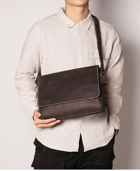 台灣李記皮具 李記 原創真皮手工 牛革郵差包 30166號 頭層牛皮包包 皮革 原創手工真皮 皮件