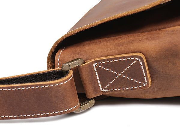 台灣李記皮具 李記 原創真皮手工 牛革郵差包 30166號 頭層牛皮包包 皮革 原創手工真皮 皮件