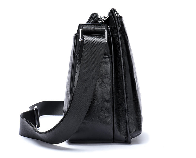 Taiwan Lee Kee Leather Goods Lee Kee original handmade leather long rectangular cowhide messenger bag No. 6077 first layer cowhide bag leather original handmade genuine leather leather goods