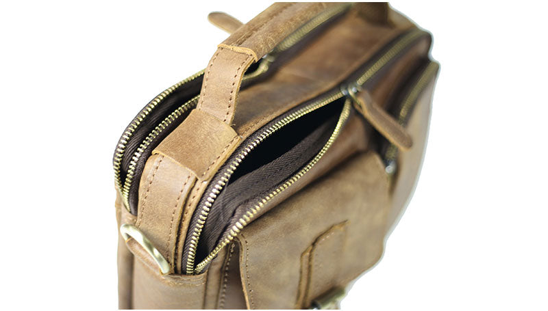 台灣李記皮具 頭層牛皮 方盒型斜挎包 頭層牛皮郵差包包 皮革 原創手工真皮 皮件