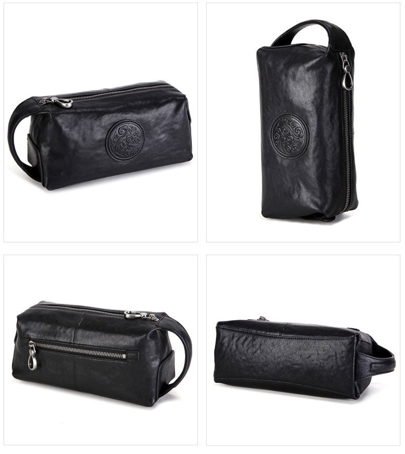 Taiwan Lee Kee Leather Goods Lee Kee Original Handmade Leather Wind Pattern Totem Handbag No. 8013 First Layer Cowhide Bag Leather Original Handmade Leather Leather Goods