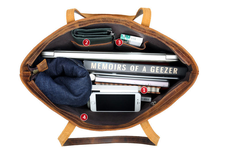 Taiwan Lee Kee Leather Goods Lee Kee original handmade leather frosted zipper open pocket retro tote bag No. 8711 first layer cowhide bag leather original handmade leather leather goods