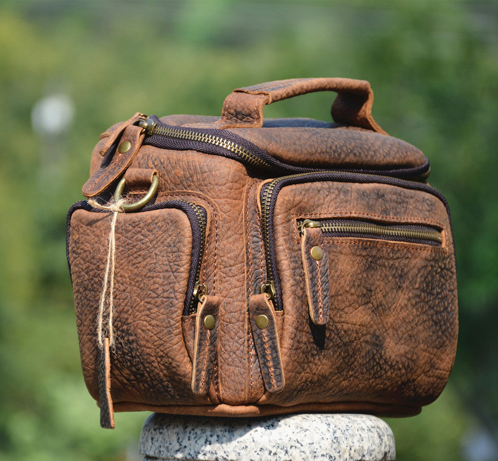 Taiwan Lee Kee Leather Goods Lee Kee original genuine leather handmade mad cow leather elephant pattern shoulder bag portable small messenger bag No. 9904 first layer cowhide bag leather original handmade genuine leather leather goods