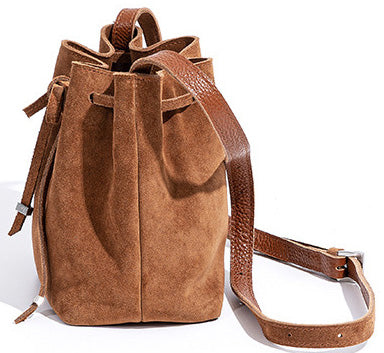 台灣李記皮具 李記 原創真皮手工 韓版 磨砂質感 蝴蝶結水桶包G671號原創手工真皮 皮件