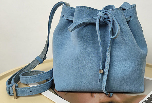 台灣李記皮具 李記 原創真皮手工 韓版 磨砂質感 蝴蝶結水桶包G671號原創手工真皮 皮件