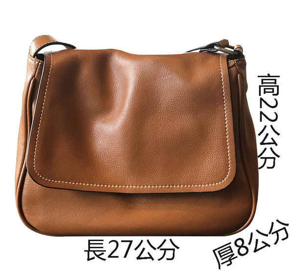 台灣李記皮具 李記 原創真皮手工 夏の新翻蓋 休閒 郵差包H2102號原創手工真皮 皮件