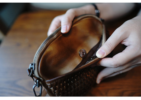 สินค้าเครื่องหนัง Lee Kee ของไต้หวัน Lee Kee หนังแท้ทำด้วยมือ ジッパーล็อคทอมือ り สไตล์ต่างประเทศ レ กระเป๋าสะพายไหล่ M2011 กระเป๋าหนังวัวชั้นแรก หนังวัวแท้ที่ทำด้วยมือ สินค้าเครื่องหนัง