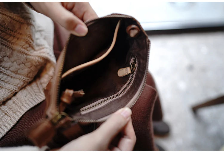 Taiwan Lee Kee Leather Goods Lee Kee original leather handmade Zhilin cow leather ancient leather shoulder bag -Mini small bag No. M2815 first layer cowhide bag leather original handmade leather leather goods