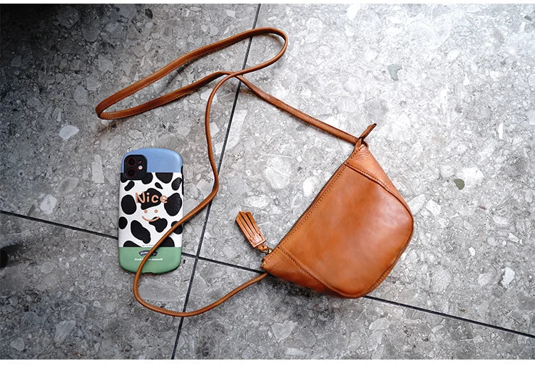 Taiwan Lee Kee Leather Goods Lee Kee original leather handmade Zhilin cow leather ancient leather shoulder bag -Mini small bag No. M2815 first layer cowhide bag leather original handmade leather leather goods