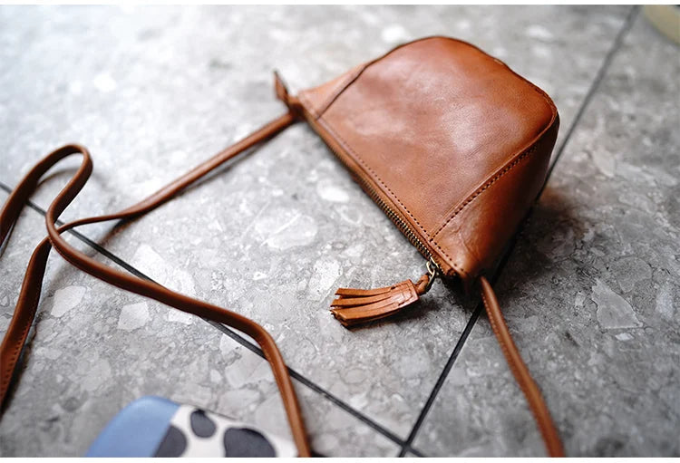 Taiwan Lee Kee Leather Goods Lee Kee original leather handmade Zhilin cow leather ancient leather shoulder bag -Mini small bag No. M2815 first layer cowhide bag leather original handmade leather leather goods