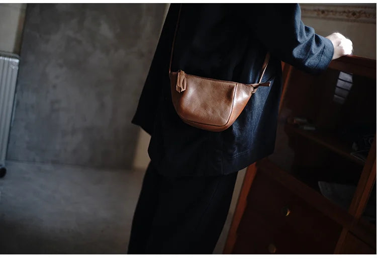Taiwan Lee Kee Leather Goods Lee Kee original leather handmade Zhilin cow leather ancient leather shoulder bag -Mini small bag No. M2815 first layer cowhide bag leather original handmade leather leather goods