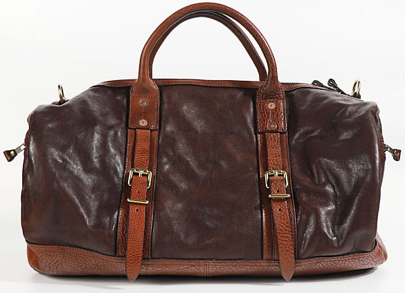 Taiwan Lee Kee Leather Goods Lee Kee Original handmade genuine leather Original handmade vegetable tanned cow leather for heavy industry Large capacity travel bag No. KB0116 First layer cowhide bag Leather Original handmade genuine leather Leather goods