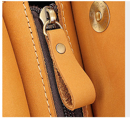 Taiwan Lee Kee Leather Goods Lee Kee original handmade genuine leather frosted feeling first layer cowhide document/crossbody/handbag No. A0011 first layer cowhide leather bag leather original handmade genuine leather leather goods