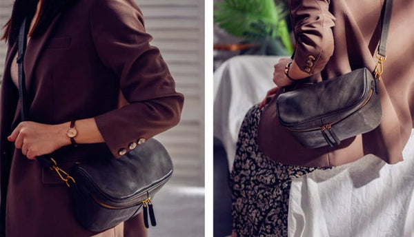 Taiwan Lee Kee Leather Goods Lee Kee Original Handmade Leather Summer Saddle Shoulder Strap Saddle Bag No. F1223 Original Handmade Leather Leather Goods