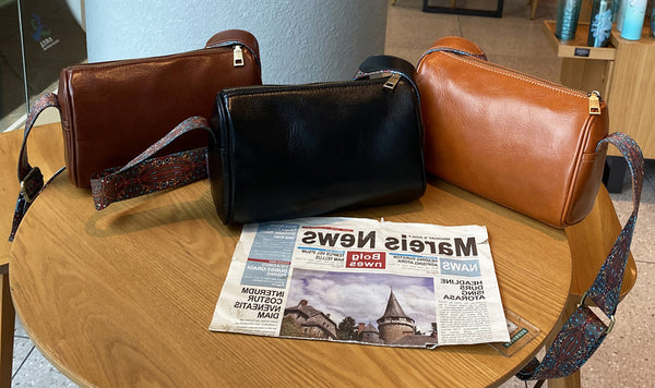 Taiwan Lee Kee Leather Goods Lee Kee Original Genuine Leather Handmade Ins Trendy Functional Messenger Bag No. 5110 First Layer Cowhide Bag Leather Original Handmade Genuine Leather Leather Goods