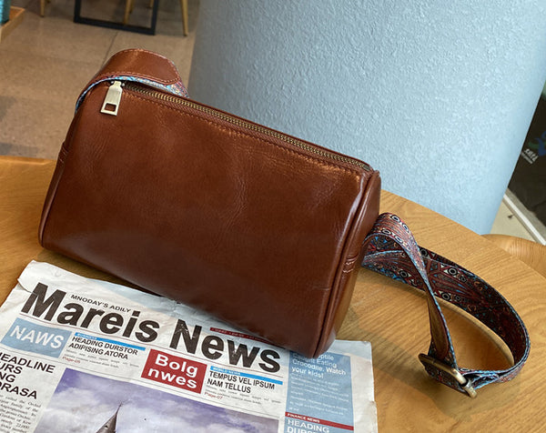 Taiwan Lee Kee Leather Goods Lee Kee Original Genuine Leather Handmade Ins Trendy Functional Messenger Bag No. 5110 First Layer Cowhide Bag Leather Original Handmade Genuine Leather Leather Goods