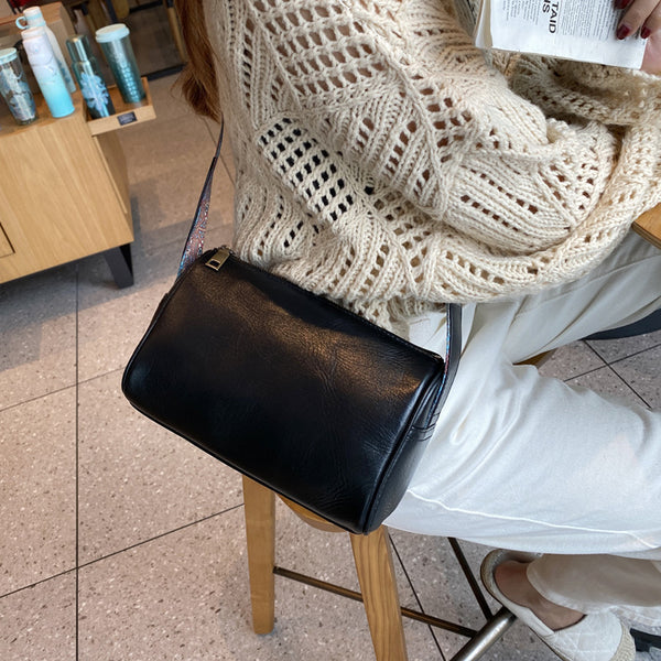 Taiwan Lee Kee Leather Goods Lee Kee Original Genuine Leather Handmade Ins Trendy Functional Messenger Bag No. 5110 First Layer Cowhide Bag Leather Original Handmade Genuine Leather Leather Goods