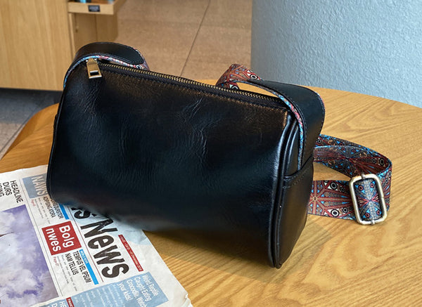 Taiwan Lee Kee Leather Goods Lee Kee Original Genuine Leather Handmade Ins Trendy Functional Messenger Bag No. 5110 First Layer Cowhide Bag Leather Original Handmade Genuine Leather Leather Goods