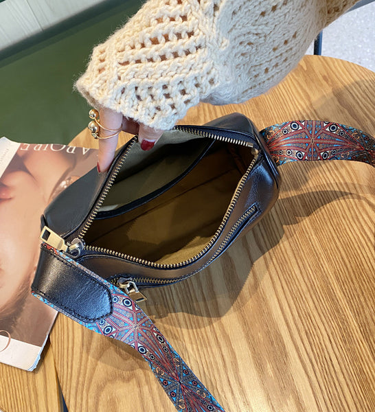 Taiwan Lee Kee Leather Goods Lee Kee Original Genuine Leather Handmade Ins Trendy Functional Messenger Bag No. 5110 First Layer Cowhide Bag Leather Original Handmade Genuine Leather Leather Goods