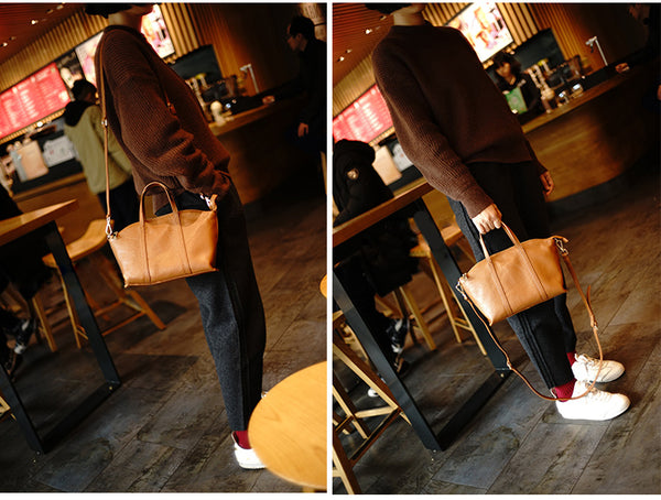 Taiwan Lee Kee Leather Goods Lee Kee original genuine leather handmade authentic cowhide dumplings genuine leather bag No. M1912 first layer cowhide bag leather original handmade genuine leather leather goods