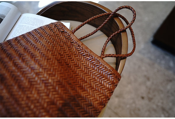 台灣李記皮具 李記 原創真皮手工 別注法式敞口 軟牛革の水桶型 托特包 M1014號 頭層牛皮包包 皮革 原創手工真皮 皮件