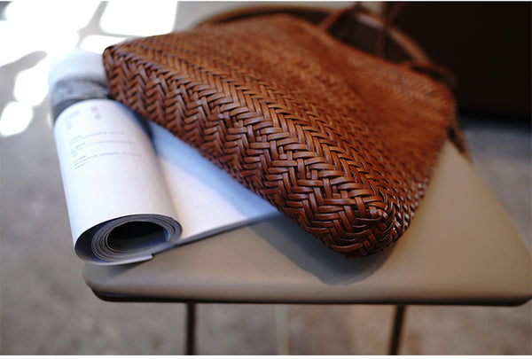 台灣李記皮具 李記 原創真皮手工 別注法式敞口 軟牛革の水桶型 托特包 M1014號 頭層牛皮包包 皮革 原創手工真皮 皮件